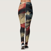 Amerikaanse vlag wuivend ontwerp leggings (Achterkant)