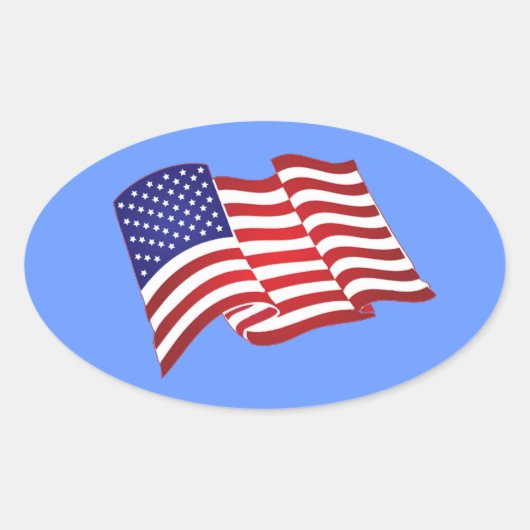 Amerikaanse vlag wuivende Stickers (Voorkant)