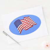 Amerikaanse vlag wuivende Stickers (Envelop)