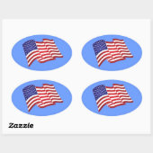 Amerikaanse vlag wuivende Stickers (Vel)