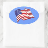 Amerikaanse vlag wuivende Stickers (Tas)