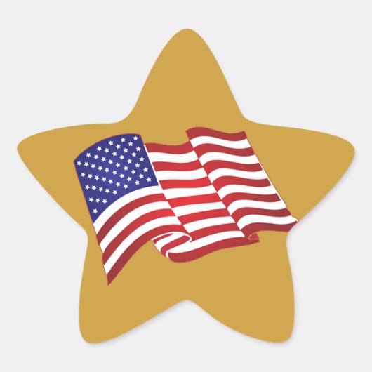 Amerikaanse vlag wuivende Stickers (Voorkant)