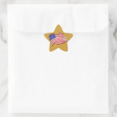 Amerikaanse vlag wuivende Stickers (Tas)