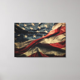 Amerikaanse vlag wuivende stof ontwerp canvas afdruk