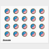 Amerikaanse vlag Yin Yang Ronde Sticker (Vel)