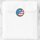 Amerikaanse vlag Yin Yang Ronde Sticker (Tas)