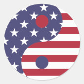 Amerikaanse vlag Yin Yang stickers (Voorkant)