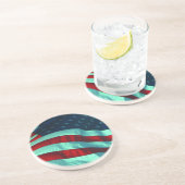 Amerikaanse vlag zandsteen onderzetter (Zijkant)