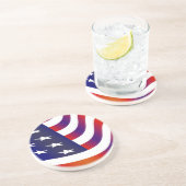 Amerikaanse vlag zandsteen onderzetter (Zijkant)