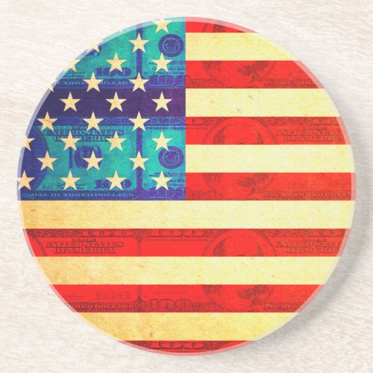 Amerikaanse vlag zandsteen onderzetter (Voorkant)