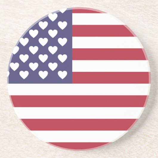 Amerikaanse vlag zandsteen onderzetter (Voorkant)