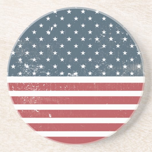 Amerikaanse vlag zandsteen onderzetter (Voorkant)