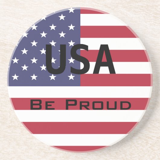 Amerikaanse vlag zandsteen onderzetter (Voorkant)