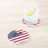 Amerikaanse vlag zandsteen onderzetter (Zijkant)