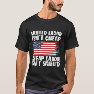 Amerikaanse vlag Zed Labour is geen goedkope Dag v T-shirt