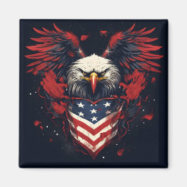 Amerikaanse vlag zeearend magneet