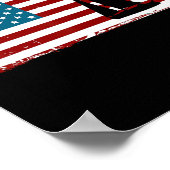 Amerikaanse Vlag Zeilen Cadeauboottrip  Poster (Hoek)