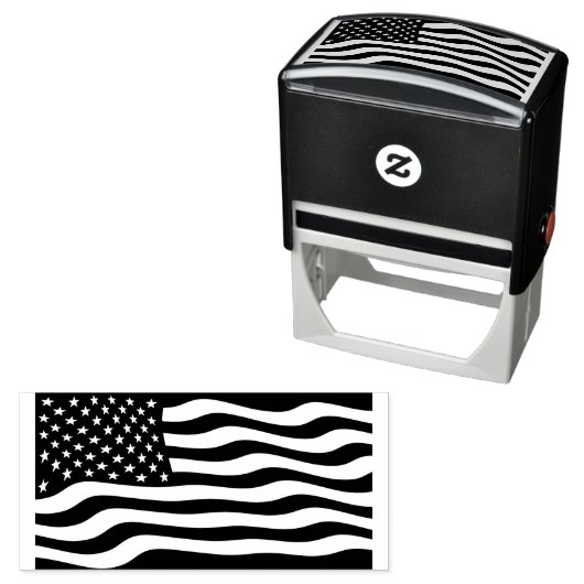 Amerikaanse vlag  zelfinktende stempel (In situ)