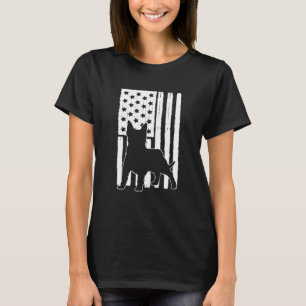 Amerikaanse vlag zijdeachtige terrier hond thema o t-shirt