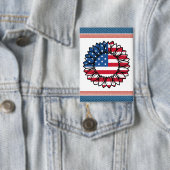 Amerikaanse vlag Zonnebloem-32222 Button (Insitu)
