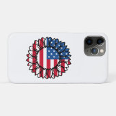 Amerikaanse vlag Zonnebloem-32222 Case-Mate iPhone Case (Achterkant (horizontaal))