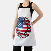 Amerikaanse vlag Zonnebloem-32222 Schort (Insitu)