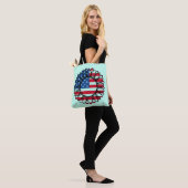 Amerikaanse vlag Zonnebloem-32222 Tote Bag (Op model)