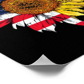 Amerikaanse vlag Zonnebloem Onafhankelijkheid 4th  Poster (Hoek)