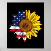 Amerikaanse vlag Zonnebloem Onafhankelijkheid 4th Poster (Voorkant)