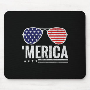 Amerikaanse vlag Zonnebril 4 juli Patriot Muismat