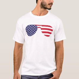 Amerikaanse vlag zonnebril t-shirt