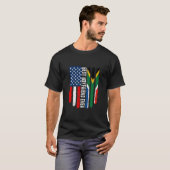 Amerikaanse vlag Zuid-Afrika vlag Beste boyvriend T-shirt (Voorkant volledig)