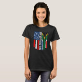 Amerikaanse vlag Zuid-Afrika vlag Beste boyvriend  T-shirt (Voorkant volledig)