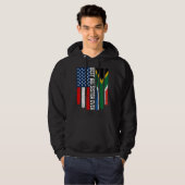 Amerikaanse vlag Zuid-Afrika vlag beste grote zus Hoodie (Voorkant volledig)