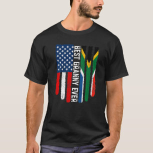 Amerikaanse Vlag Zuid-Afrika Vlag Beste Oma Ooit F T-shirt