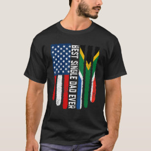 Amerikaanse vlag Zuid-Afrika vlag beste vader evv T-shirt