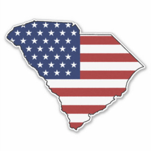 Amerikaanse vlag Zuid-Carolina Sticker