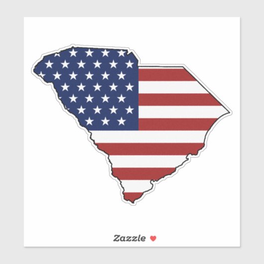 Amerikaanse vlag Zuid-Carolina Sticker (Vel)