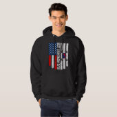 Amerikaanse vlag Zuid-Korea vlag Beste grootmoeder Hoodie (Voorkant volledig)