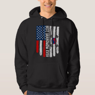 Amerikaanse vlag Zuid-Korea vlag Beste grootmoeder Hoodie