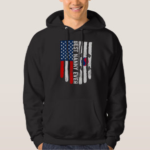 Amerikaanse vlag Zuid-Korea vlag beste nanny ooit  Hoodie
