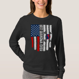 Amerikaanse vlag Zuid-Korea vlag Beste oma ooit T-shirt