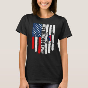 Amerikaanse vlag Zuid-Korea vlag beste oom ooit fa T-shirt