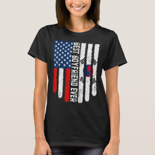 Amerikaanse vlag Zuid-Korea vlag beste vriend ooit T-shirt
