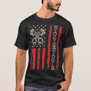 Amerikaanse vlag zuiger spier voor patriottische m t-shirt
