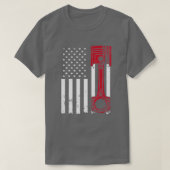 Amerikaanse vlag zuiger t-shirt (Design voorkant)