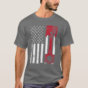 Amerikaanse vlag zuiger t-shirt