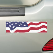 Amerikaanse vlag zwaaien bumpersticker (Op auto)