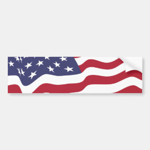 Amerikaanse vlag zwaaien bumpersticker