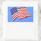 Amerikaanse vlag zwaaien rechthoekige Stickers (Tas)